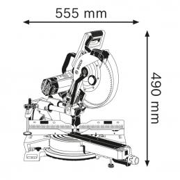 BOSCH-GCM350-254-แท่นตัดองศา-1800-วัตต์-พร้อมเส้นแสงเลเซอร์-น-น-24-กก-ตัดแนวตั้งได้-100-ม-ม-แนวนอน-350-ม-ม-สไลด์ได้-0601B22600