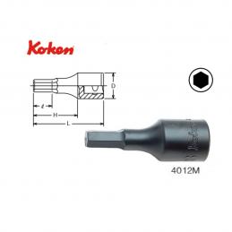 SKI - สกี จำหน่ายสินค้าหลากหลาย และคุณภาพดี | KOKEN 4012M-140-7 บ๊อกเดือยโผล่ดำ 6P-1/2นิ้ว-140-7mm.