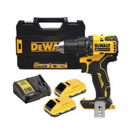 SKI - สกี จำหน่ายสินค้าหลากหลาย และคุณภาพดี | DEWALT DCD709L2-B1 ชุดสว่านกระแทกไร้สายไร้แปรงถ่าน 20V (Max) พร้อมแบตเตอรี่ 2 ก้อนและแท่นชาร์จ 1 ชิ้น