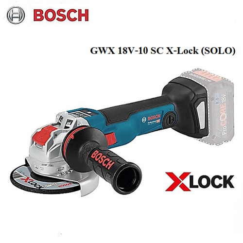 SKI - สกี จำหน่ายสินค้าหลากหลาย และคุณภาพดี | BOSCH GWX18V-10SC เครื่องเจียร์ 5นิ้ว 18 V Brushless motor รองรับ Chip Bluetooth  มีกันสะบัด เบรคอัตโนมัติ ปรับรอบได้ มีจอประเมินผล เครื่องตัวเปล่า X-Lock (SOLO) #06017B0400