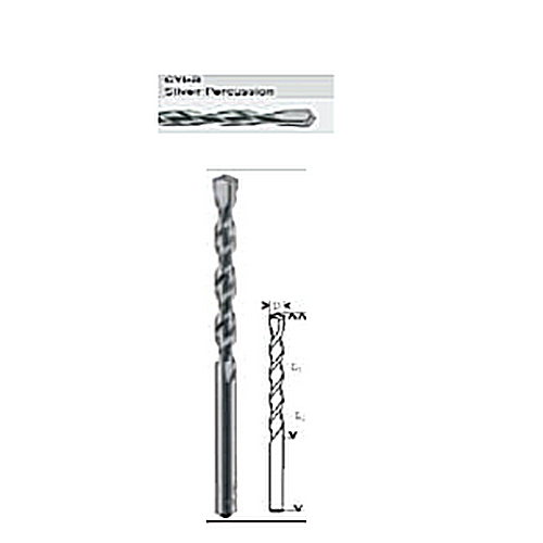 SKI - สกี จำหน่ายสินค้าหลากหลาย และคุณภาพดี | BOSCH ดอกเจาะปูน 7x60x100mm #2608680705 (Silver) ก้านกลมหัวคาร์ไบต์ CYL-3