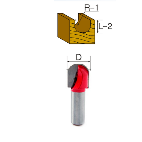 SKI - สกี จำหน่ายสินค้าหลากหลาย และคุณภาพดี | GLOBE 86-12-0501 Round Nose ดอกเร้าเตอร์ 1/2x3/8นิ้ว