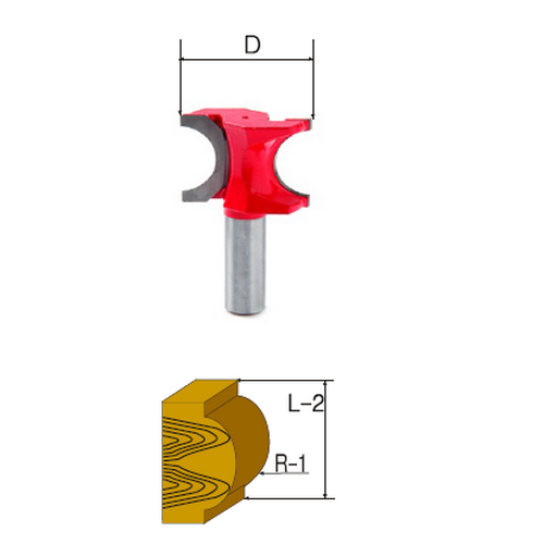 SKI - สกี จำหน่ายสินค้าหลากหลาย และคุณภาพดี | GLOBE 86-12-0708 Haif Round ดอกเร้าเตอร์ 1/2x1นิ้ว