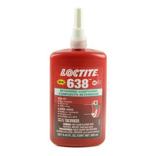 SKI - สกี จำหน่ายสินค้าหลากหลาย และคุณภาพดี | LOCTITE #31002 กาว 638 250ml. RETAINING COMPOUND 638 ล็อคเพลาลูกปืนเข้มข้น (ราคาต่อขวด , 1 กล่อง มี 2 ขวด)