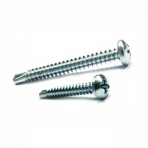 SKI - สกี จำหน่ายสินค้าหลากหลาย และคุณภาพดี | FASTENIC #SDP-10100 สกรูเกลียว รุ่นหัวนูน (ชุบซิงค์ขาว) #10x100 mm. (250ตัว/กล่อง)