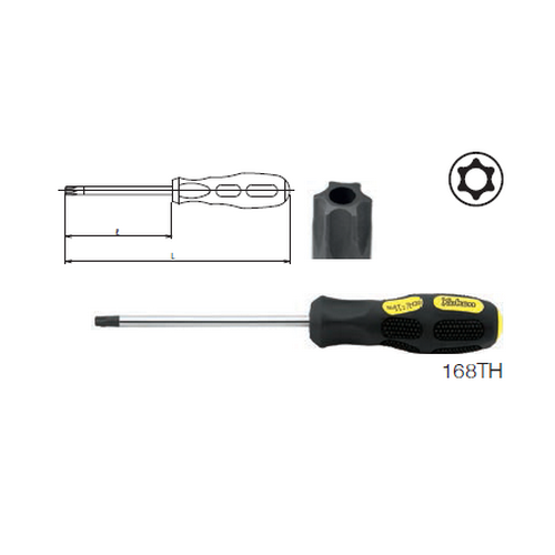 SKI - สกี จำหน่ายสินค้าหลากหลาย และคุณภาพดี | KOKEN 168T(TH) ไขควงหัวท๊อก มีรู T40H