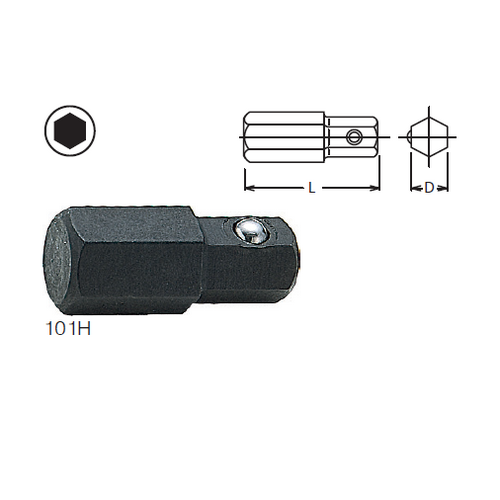 SKI - สกี จำหน่ายสินค้าหลากหลาย และคุณภาพดี | KOKEN 101H ดอกไขควงตอก 4mm.x20.5 mm. 6P 1/4นิ้ว