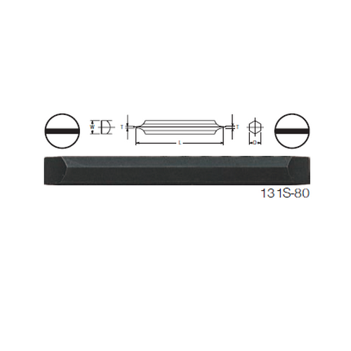 SKI - สกี จำหน่ายสินค้าหลากหลาย และคุณภาพดี | KOKEN 131S-80 ดอกไขควงตอกหัวแบน 2 หัว 9 mm. แกน 5/16นิ้ว