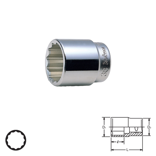 SKI - สกี จำหน่ายสินค้าหลากหลาย และคุณภาพดี | KOKEN 6405M-24 ลูกบ๊อก 3/4นิ้ว-12P-24mm.