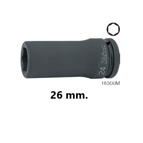 SKI - สกี จำหน่ายสินค้าหลากหลาย และคุณภาพดี | KOKEN 16300M-26 ลูกบ๊อกลมยาว 3/4นิ้ว-6P-26mm.