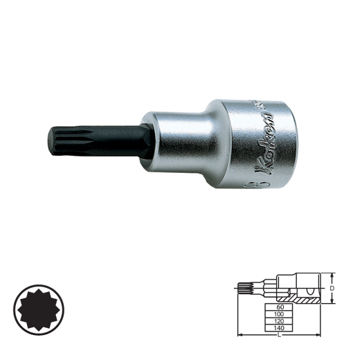 SKI - สกี จำหน่ายสินค้าหลากหลาย และคุณภาพดี | KOKEN 4020-100-M6 บ๊อกเดือยโผล่ 12 แฉก 1/2นิ้ว-100-M6