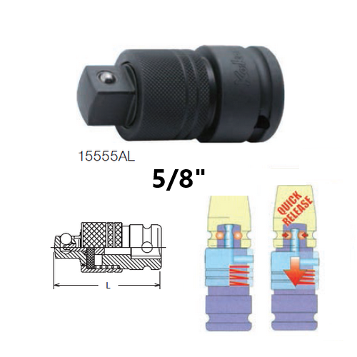 SKI - สกี จำหน่ายสินค้าหลากหลาย และคุณภาพดี | KOKEN 15555AL ข้อต่อลม ปลดล็อคทันใจ 5/8นิ้ว-70mm.